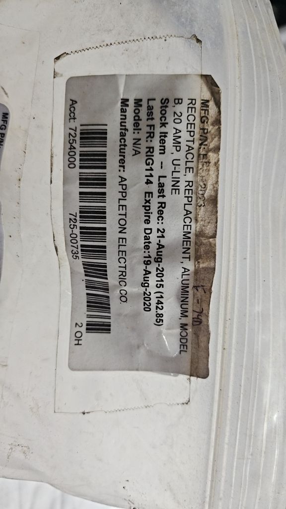 RECEPTACLE, REPLACEMENT