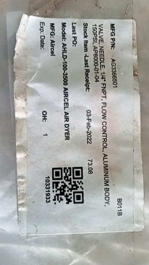 VALVE, NEEDLE