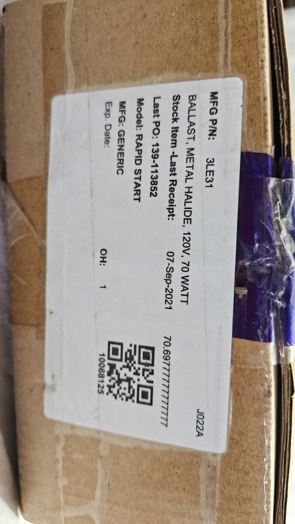 BALLAST, METAL HALIDE