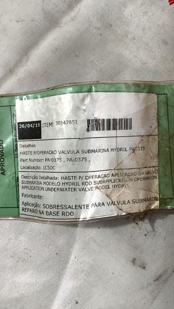 Rod for Submarine Valve Operation