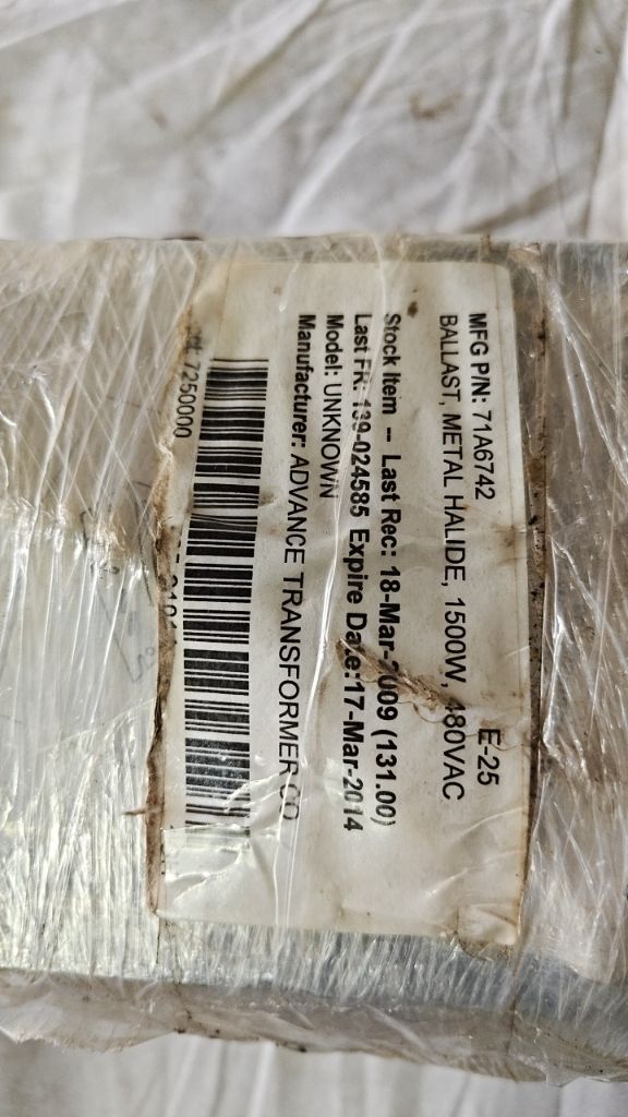 BALLAST, METAL HALIDE
