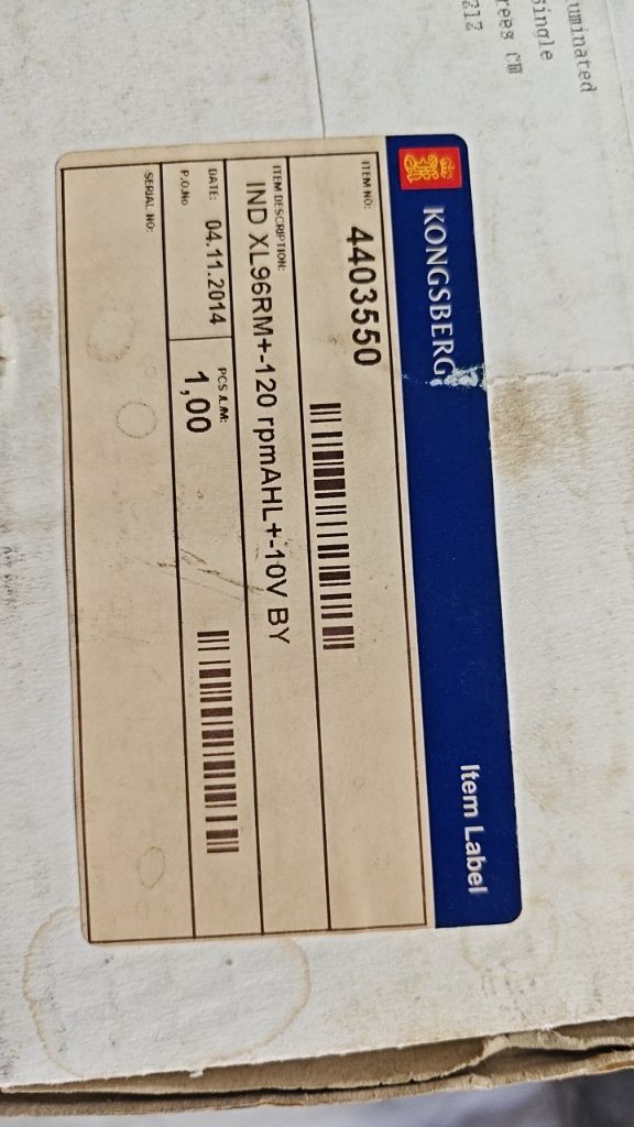 IND XL96RM+-120 rpmAHL+-10V BY