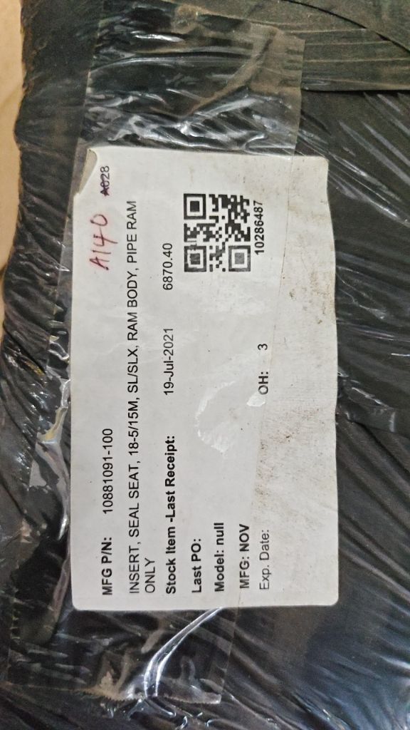 INSERT, SEAL SEAT, 18-5/15M, SL/SLX, RAM BODY, PIPE RAM ONLY