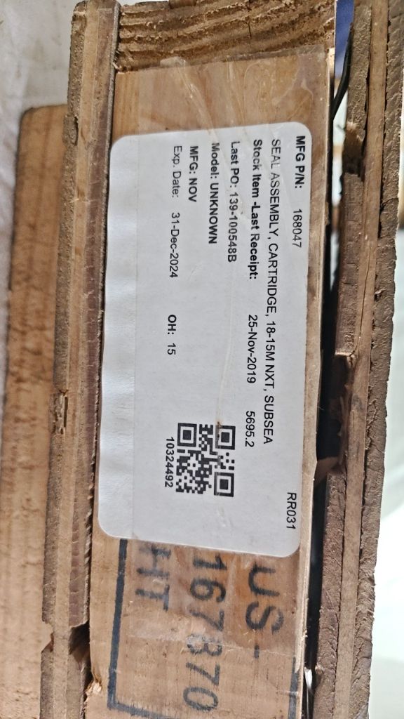 SEAL ASSEMBLY, CARTRIDGE, 18-15M NXT, SUBSEA