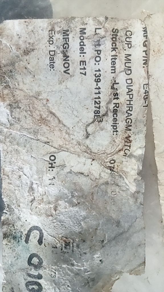 CUP, MUD DIAPHRAGM, WTC