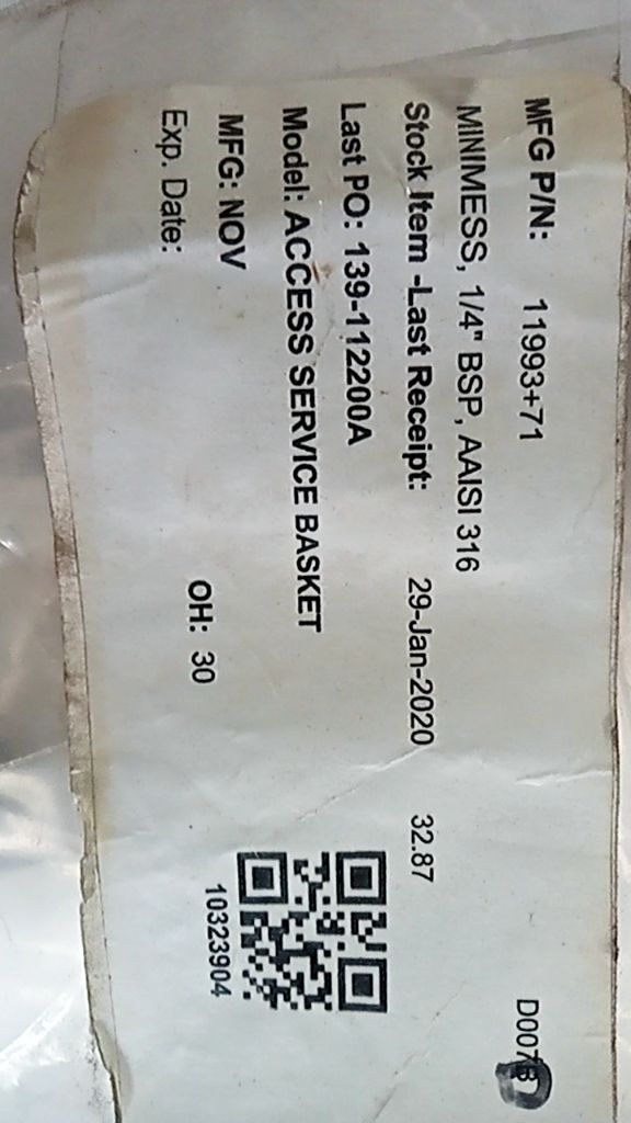 MINIMESS, 1/4" BSP, AAISI 316