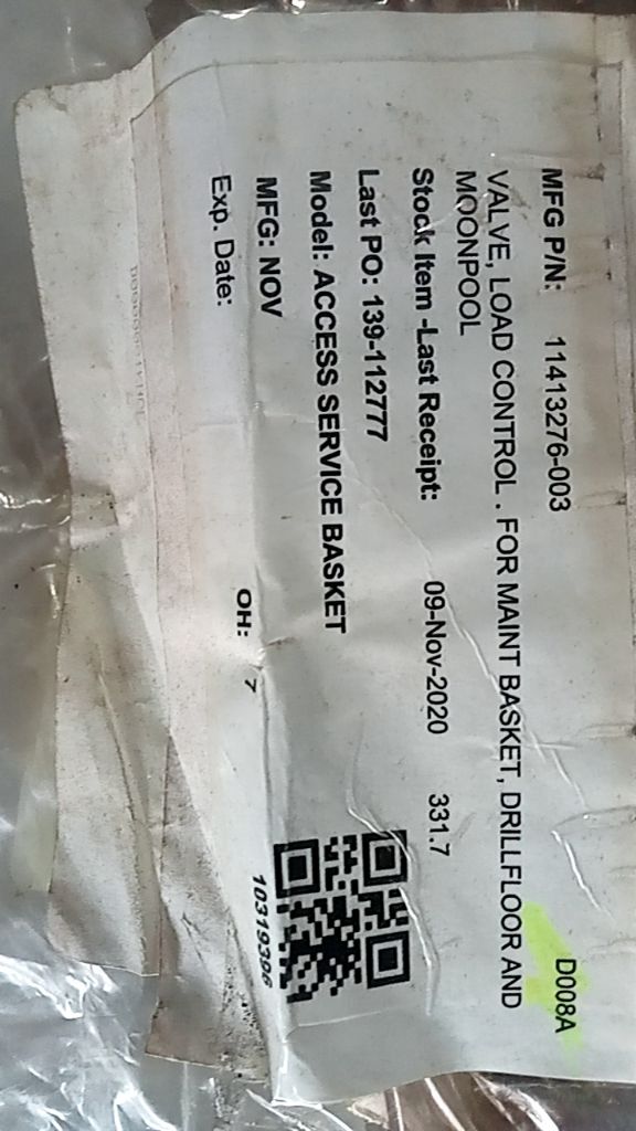 VALVE, LOAD CONTROL