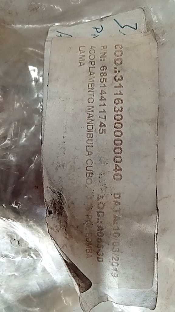 ACOPLAMENTO MANDIBULA CUBO, LAMA, SPPC BOMBA