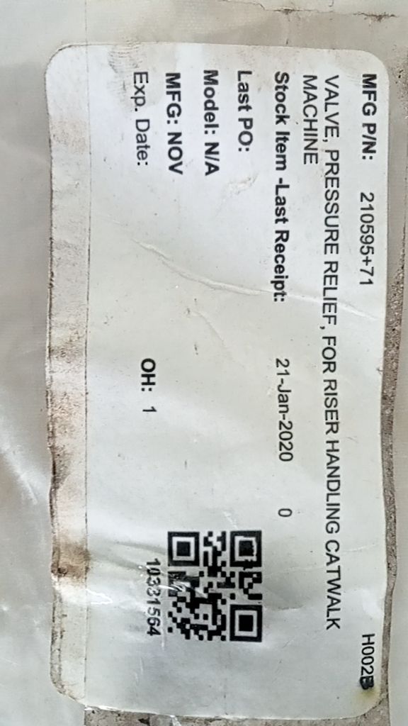VALVE, PRESSURE RELIEF