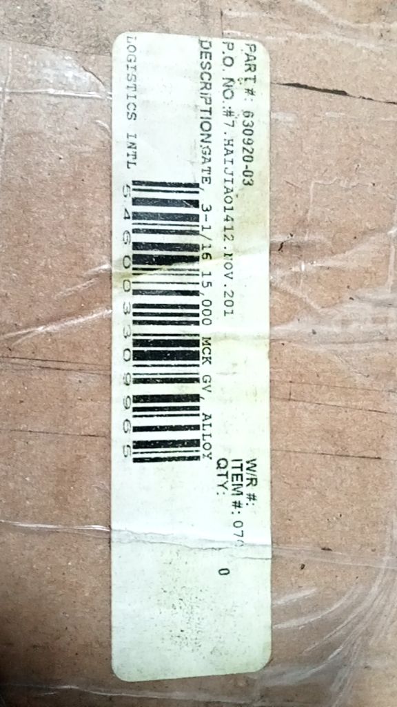 DESCRIPTIONGATE 3-1/16 15,000 MCK GV ALLOY