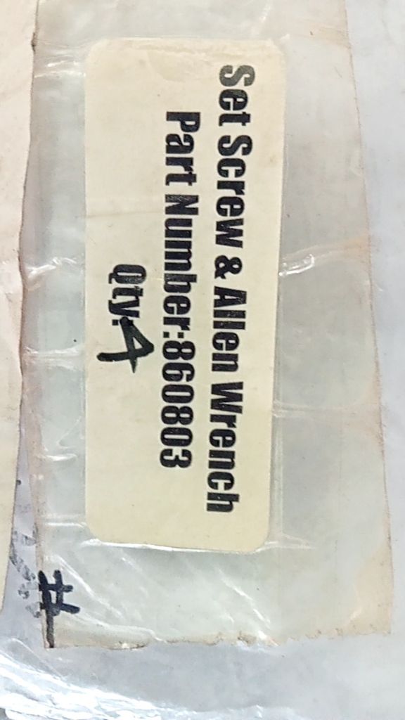 Set Screw & Allen Wrench