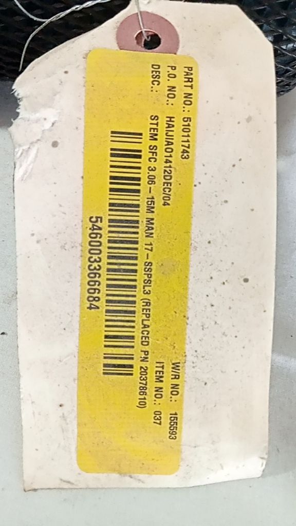 STEM SFC 3.06-15M MAN 17-SSPSL3 (REPLACED PN 20378610)