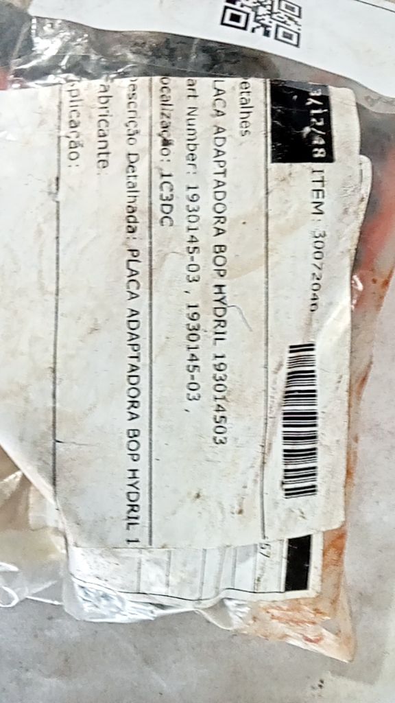 PLACA ADAPTADORA BOP HYDRIL I