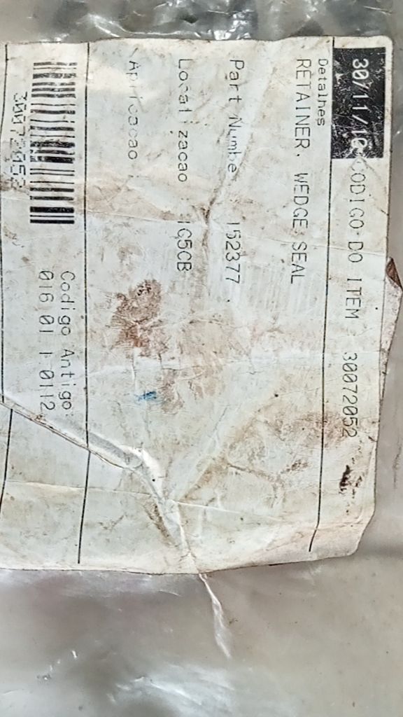 RETAINER. WEDGE. SEAL