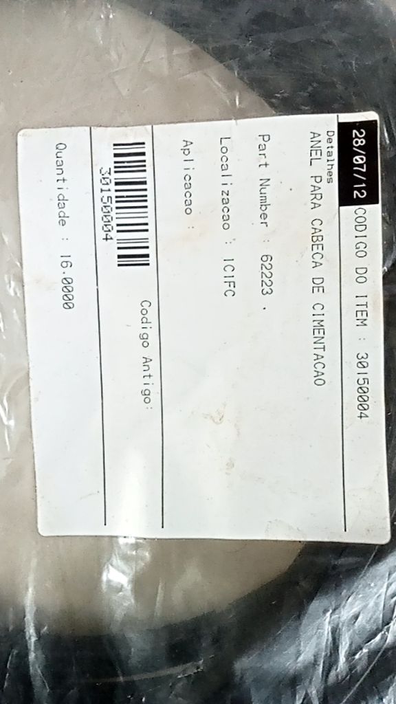 ANEL PARA CABECA DE CIMENTACAO