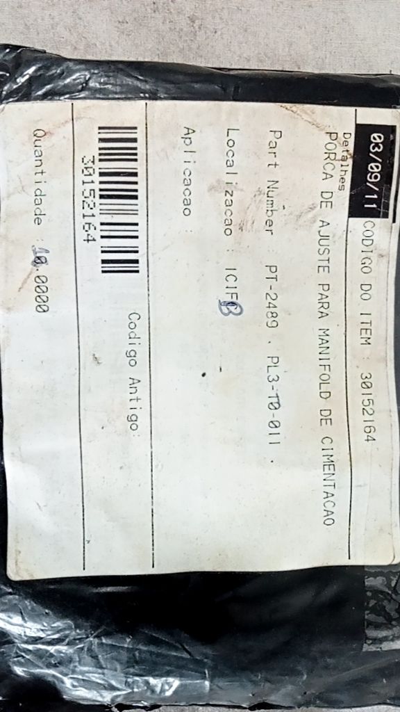 PORCA DE AJUSTE PARA MANIFOLD DE CIMENTACAO