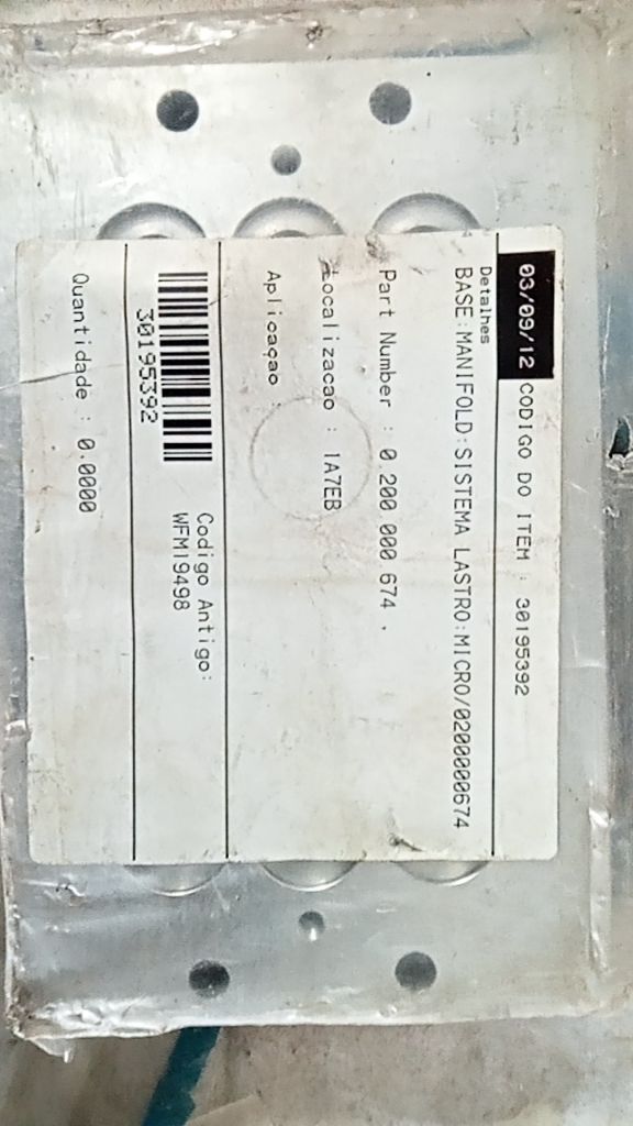 BASE MANIFOLD SISTEMA LASTRO MICRO/0200000674
