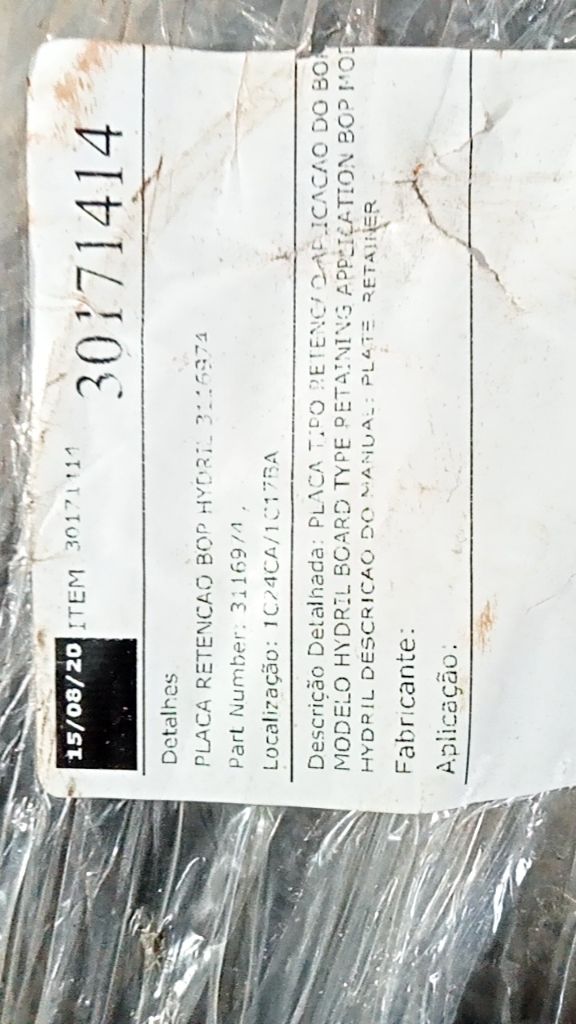 BOP Retaining Plate