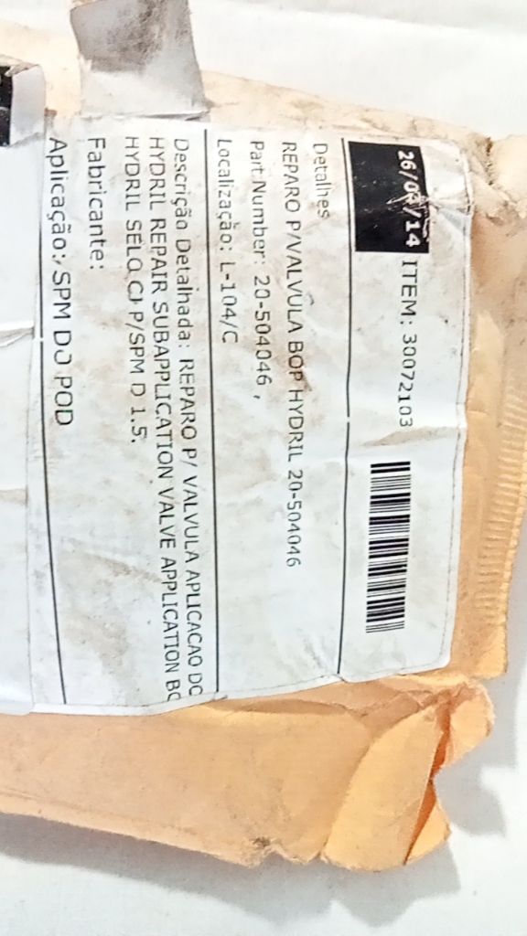 REPARO P/VALVULA BOP HYDRIL