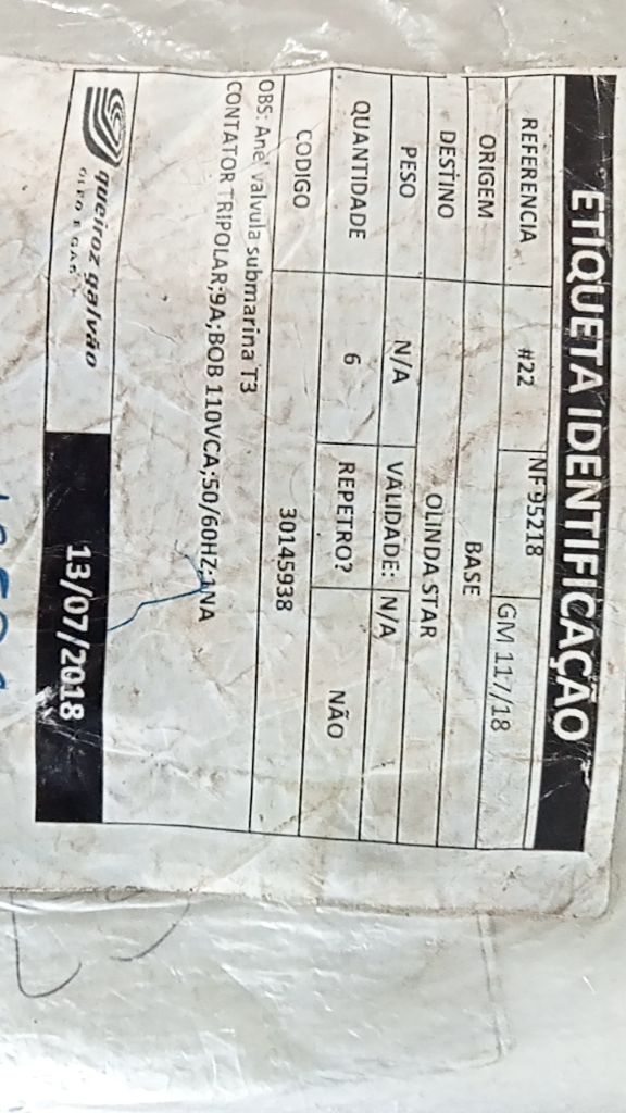 Ane' valvula submarina T3 CONTATOR TRIPOLAR, 9A, BOB 110VCA, 50/60HZ-NA