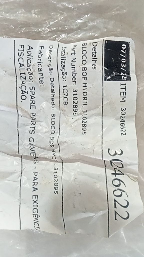 BLOCO BOP HYDRIL 3102895