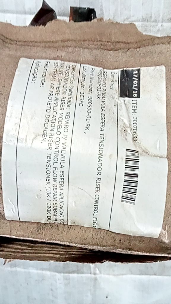 Repair Kit for Riser Tensioner Control Flow Valve Sphere