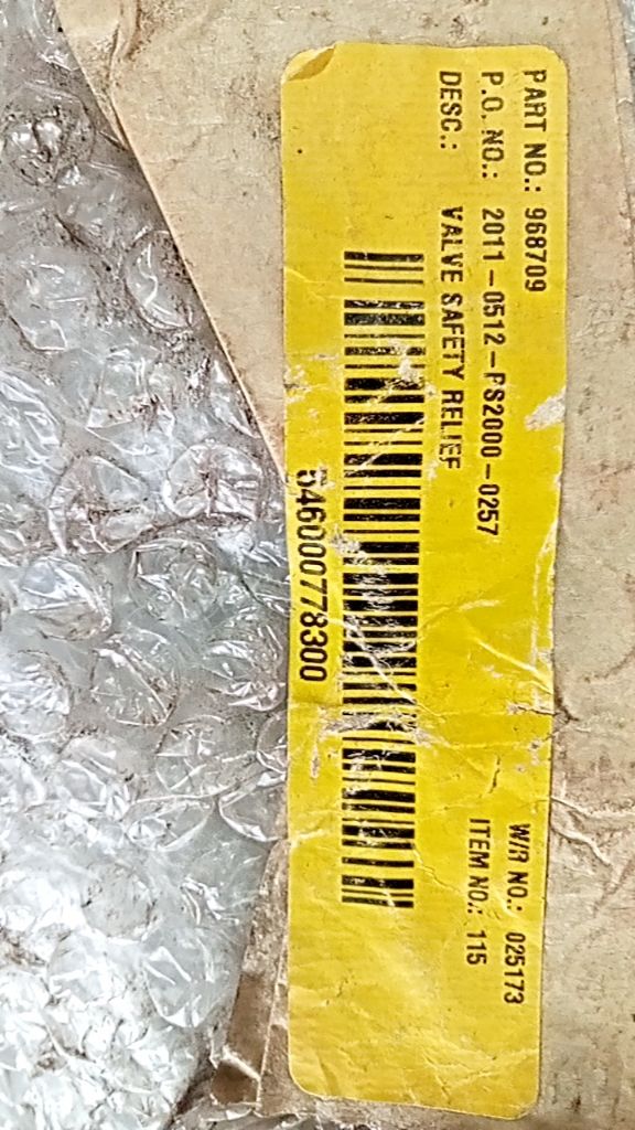 VALVE SAFETY RELIEF