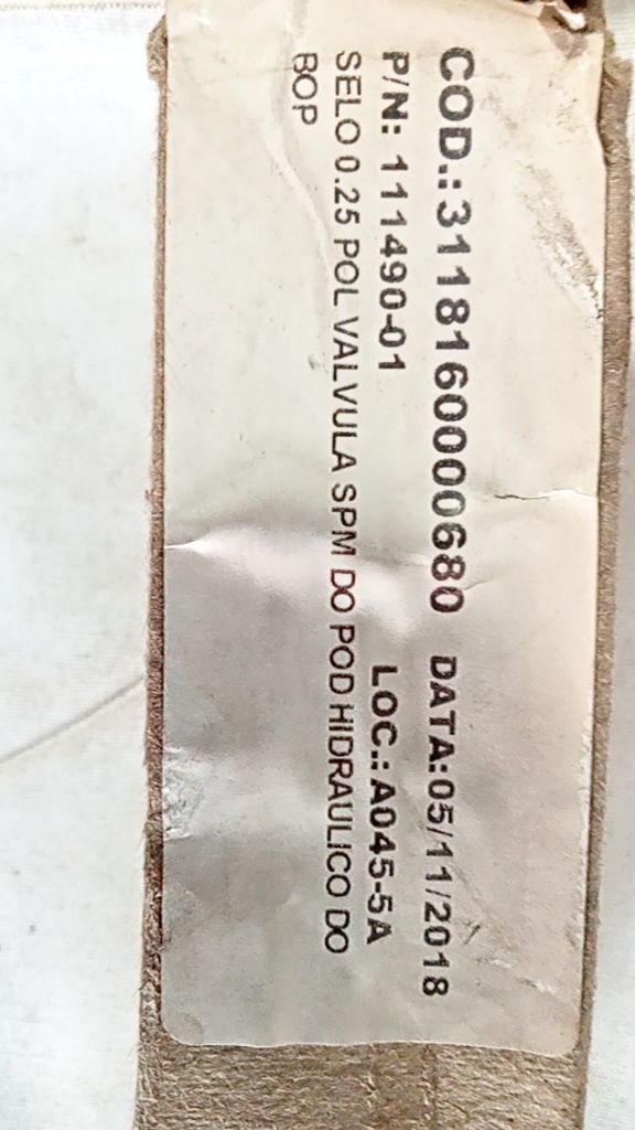 SELO 0.25 POL VALVULA SPM DO POD HIDRAULICO DO BOP