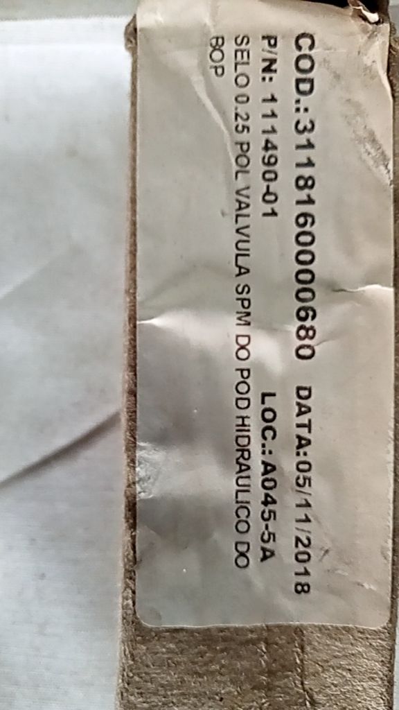 SELO 0.25 POL VALVULA SPM DO POD HIDRAULICO DO BOP