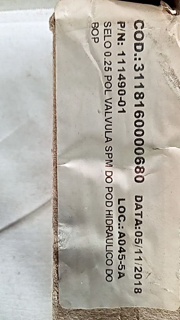 SELO 0.25 POL VALVULA SPM DO POD HIDRAULICO DO BOP