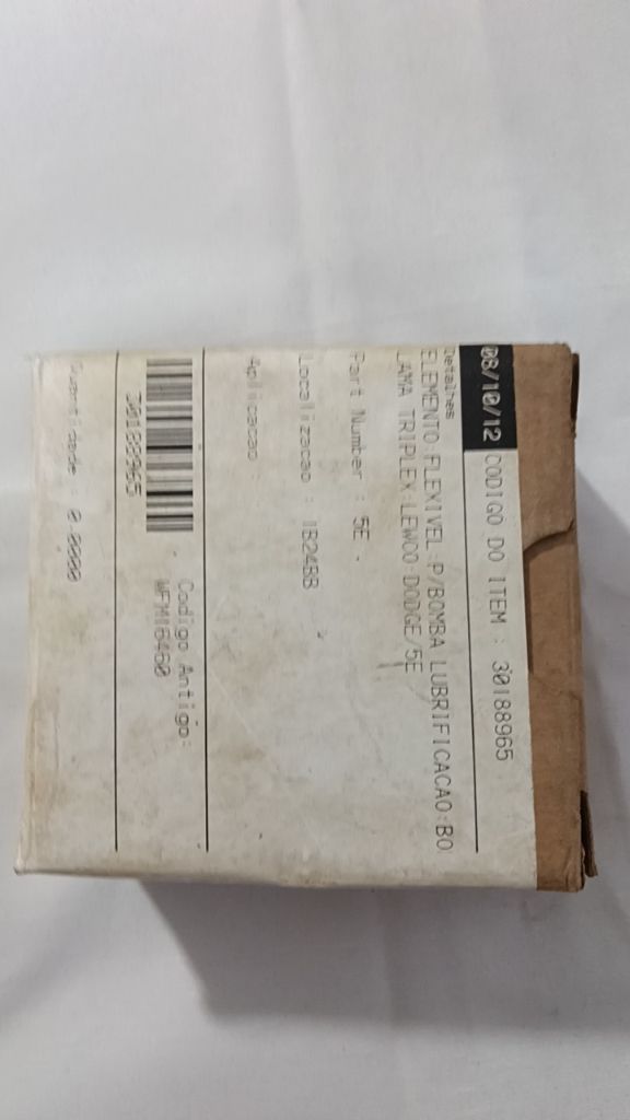 ELEMENTO FLEXIVEL P/BOMBA LUBRIFICACAO BO LANA TRIPLEX LEMCO DODGE/5E