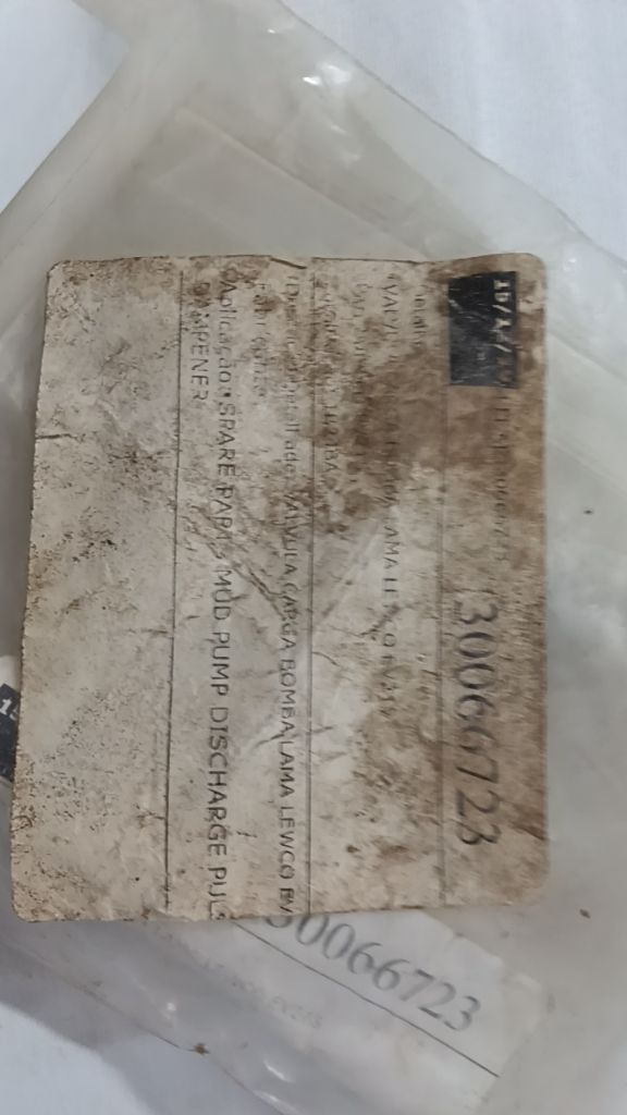 SPARE PARTS MUD PUMP DISCHARGE PU; VALVULA CARGA BOMBA; PENER