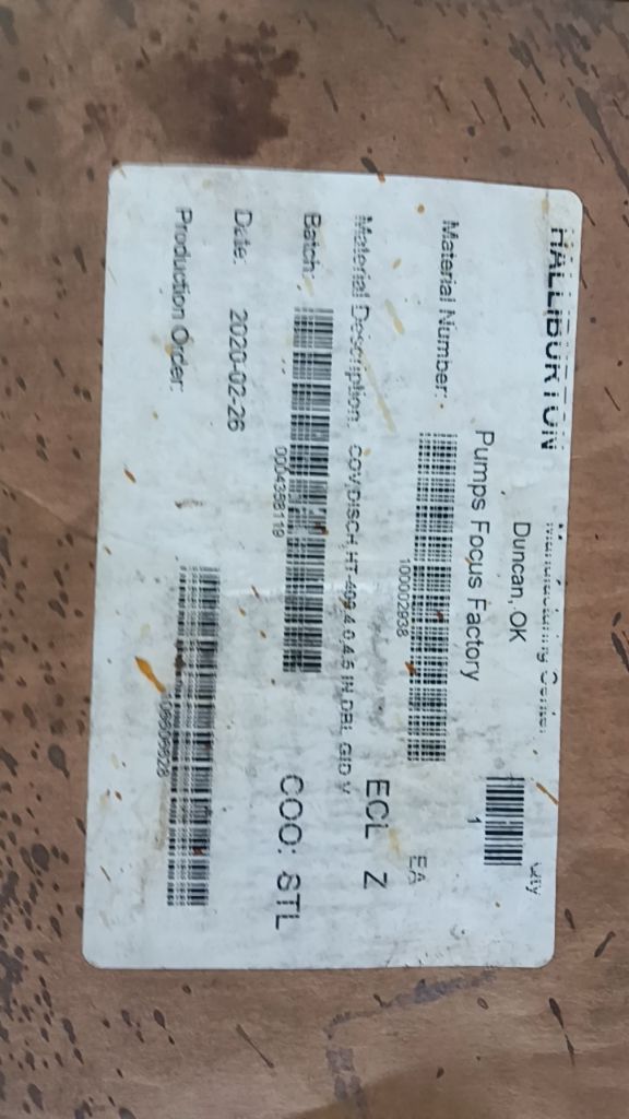 COVDISCH HT-409 4.0.4.5 IN DBL GID Y