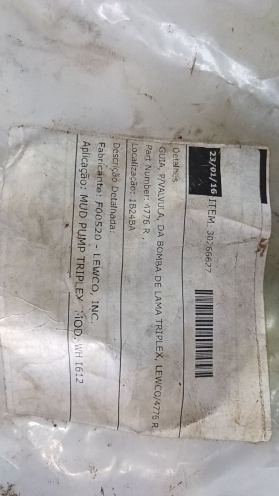 GUIA, P/VALVULA