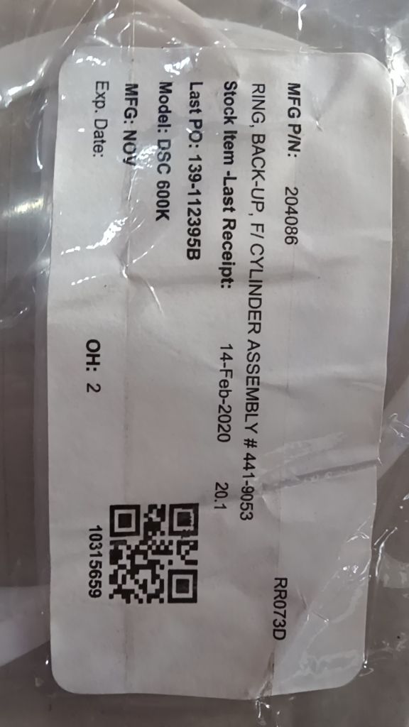 RING, BACK-UP, F/ CYLINDER ASSEMBLY