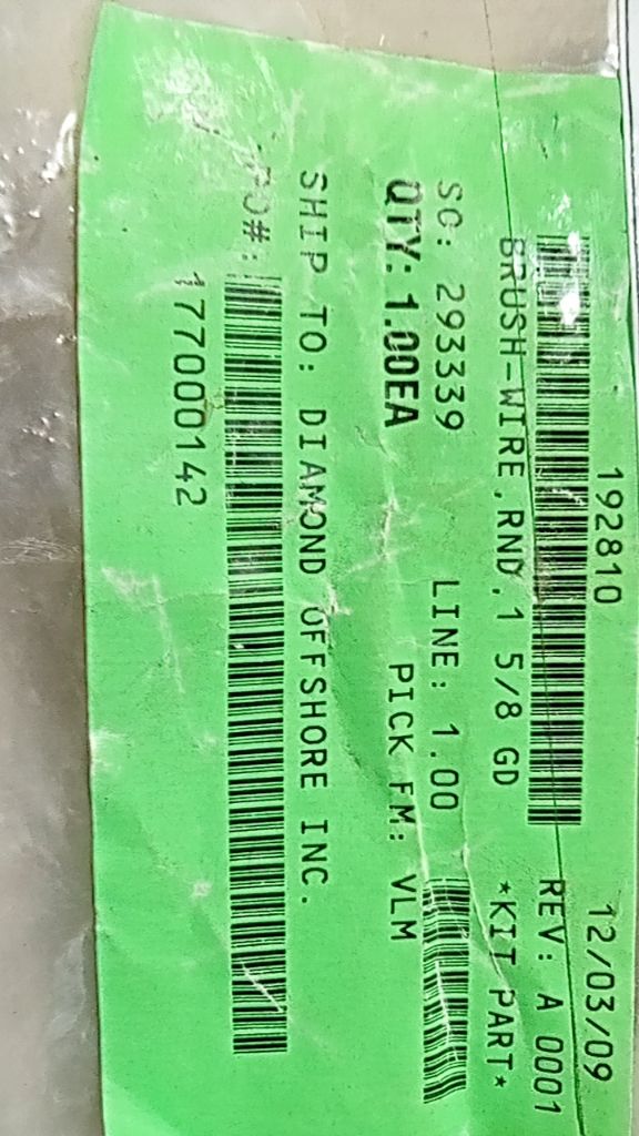 BRUSH-WIRE,RND,1 5/8 GD