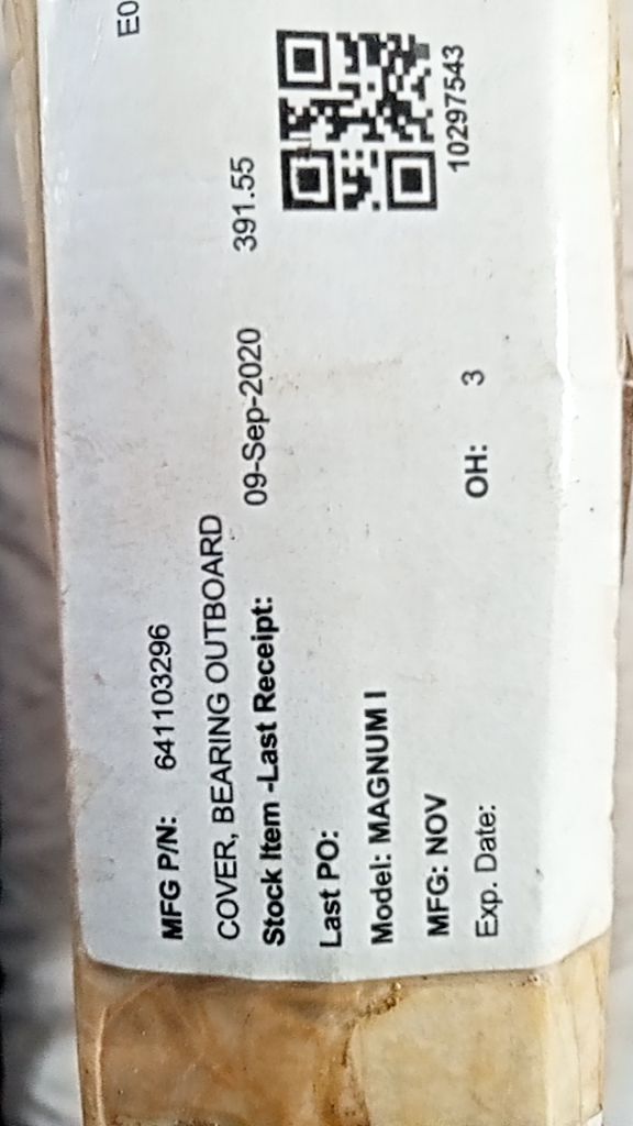 COVER, BEARING OUTBOARD