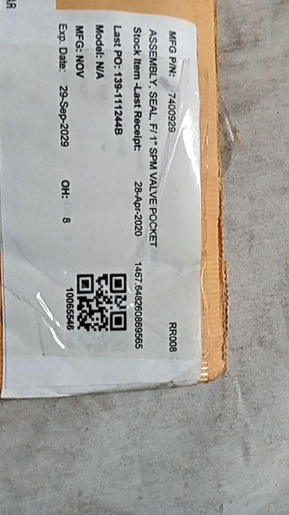 ASSEMBLY, SEAL, F/1" SPM VALVE POCKET