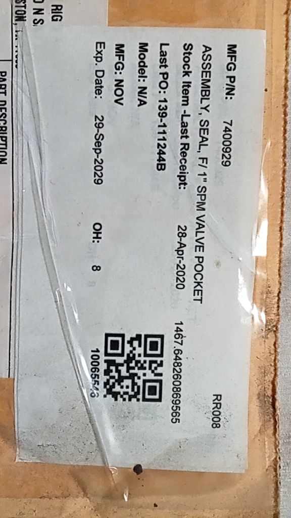 ASSEMBLY, SEAL, F/ 1" SPM VALVE POCKET