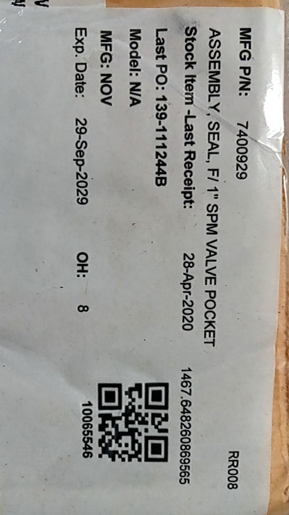 ASSEMBLY, SEAL, F/ 1" SPM VALVE POCKET