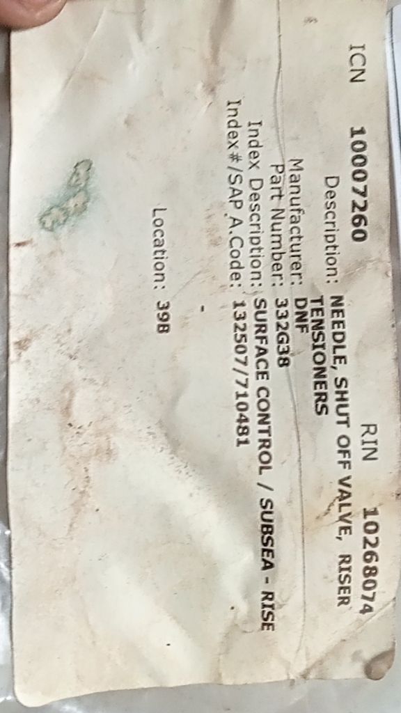 SHUT OFF VALVE