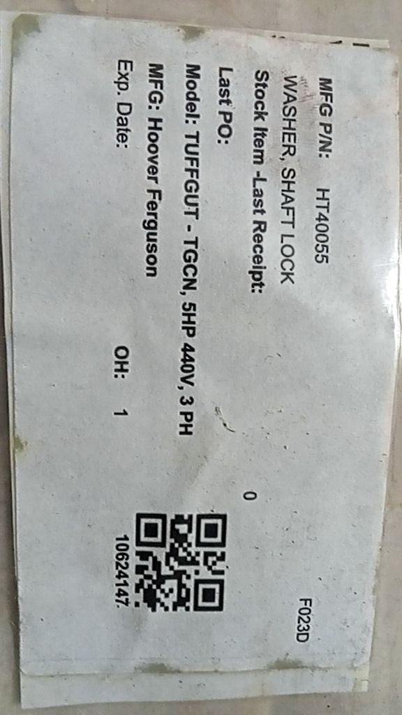 WASHER, SHAFT LOCK