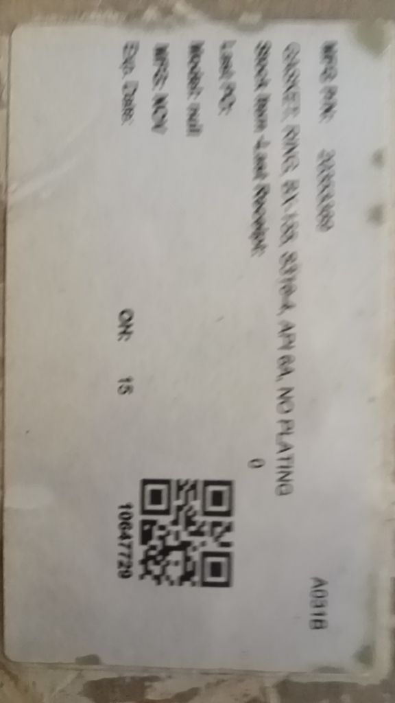 GASKET RING BX-153 S316-A API 6A NO PLATING