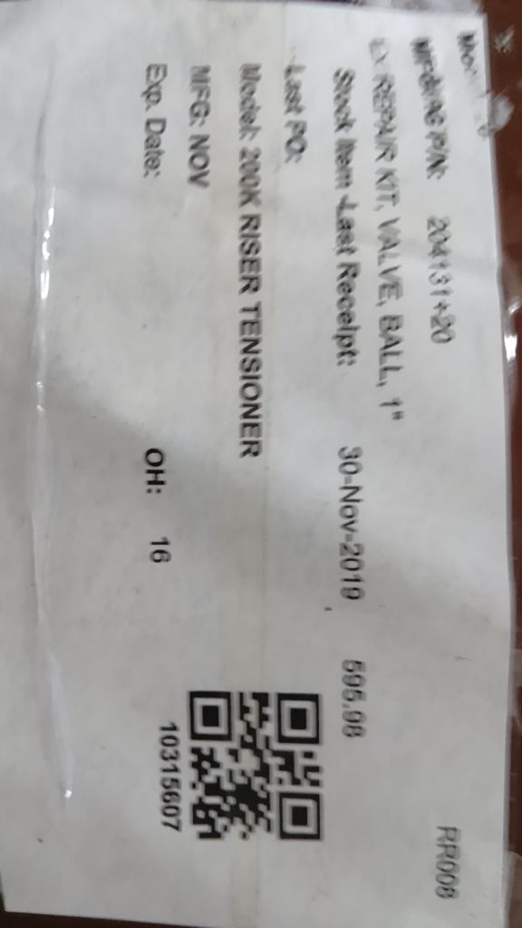 REPAIR KIT, VALVE, BALL, 1"