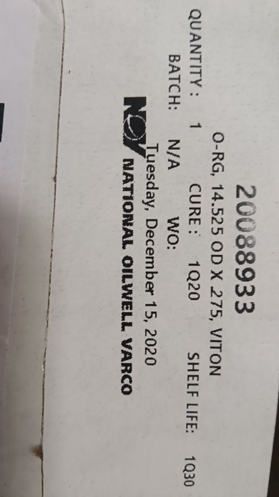 O-RG, 14.525 OD X .275, VITON