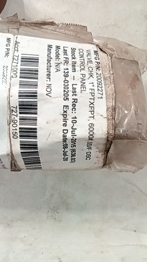 VALVE, CHK