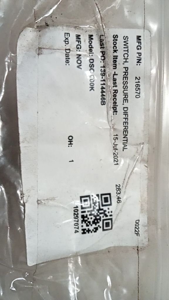 SWITCH, PRESSURE, DIFFERENTIAL