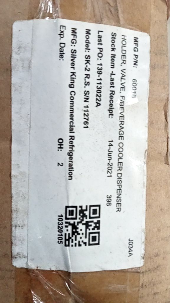 HOLDER, VALVE