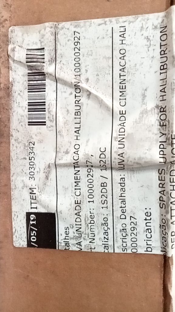 LUVA UNIDADE CIMENTACAO HALI 0002927
