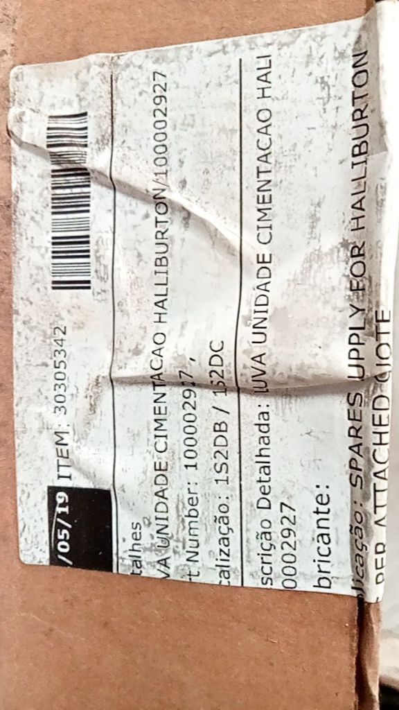 LUVA UNIDADE CIMENTACAO HALLIBURTON/100002927